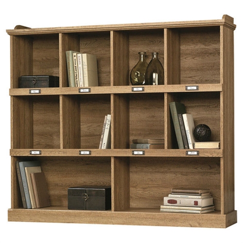 Scribed Oak Wood Finish 53-inch Wide 3-Shelf Bookcase Bookshelf - Made in USA  FastFurnishings.com