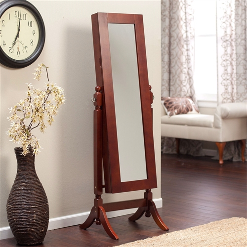 Full Length Tilting Cheval Mirror Jewelry Armoire in ...
